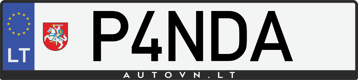 Valstybinis numeris P4NDA