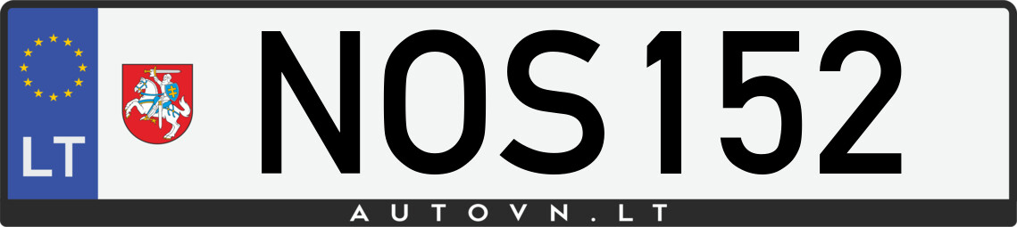 Valstybinis numeris NOS152