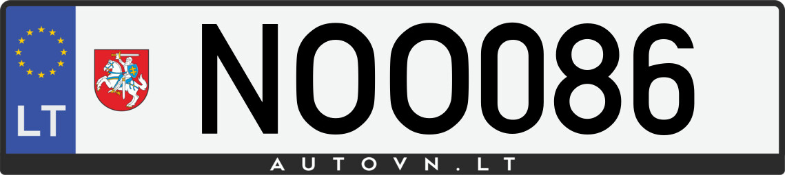 Valstybinis numeris NOO086