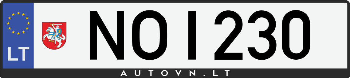 Valstybinis numeris NOI230