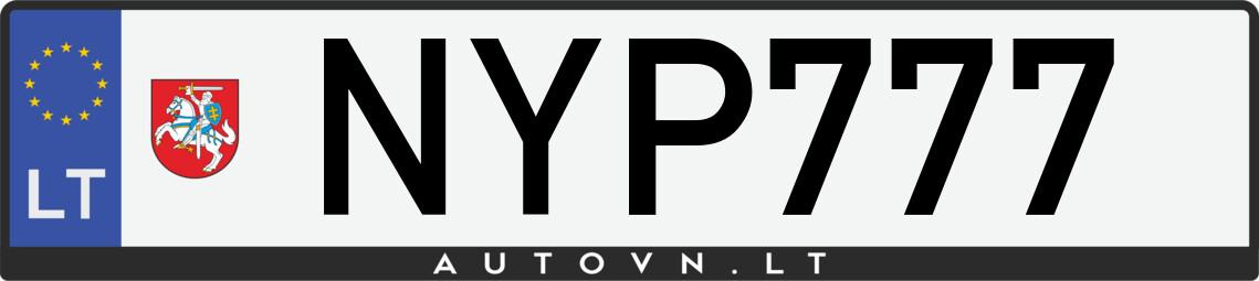 Valstybinis numeris NYP777