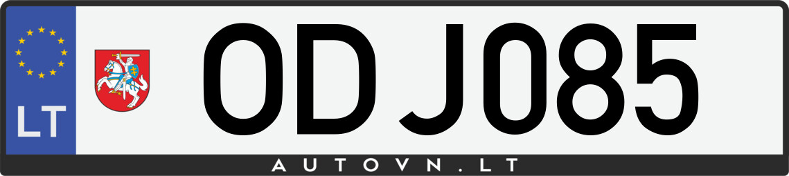 Valstybinis numeris ODJ085