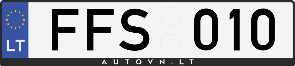 Valstybinis numeris FFS010