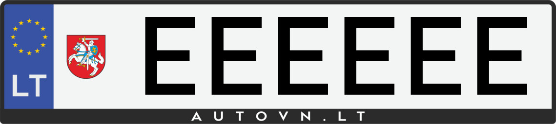 Valstybinis numeris EEEEEE