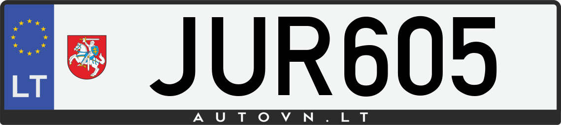 Valstybinis numeris JUR605