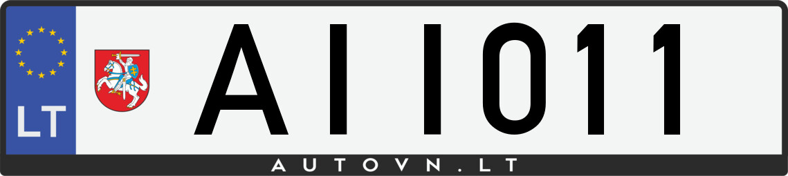 Valstybinis numeris AII011