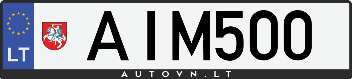 Valstybinis numeris AIM500