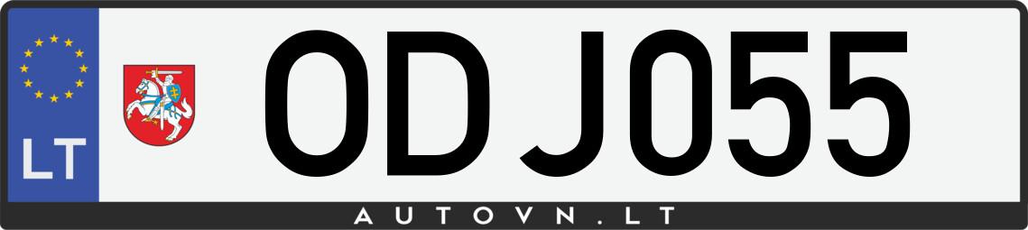 Valstybinis numeris ODJ055