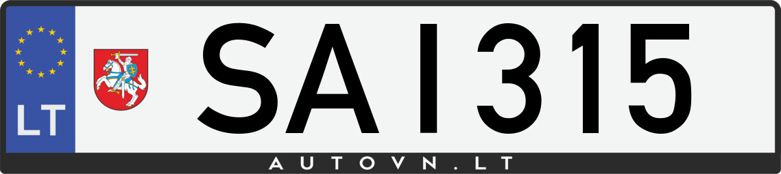 Valstybinis numeris SAI315
