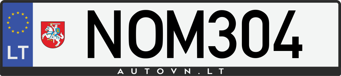 Valstybinis numeris NOM304