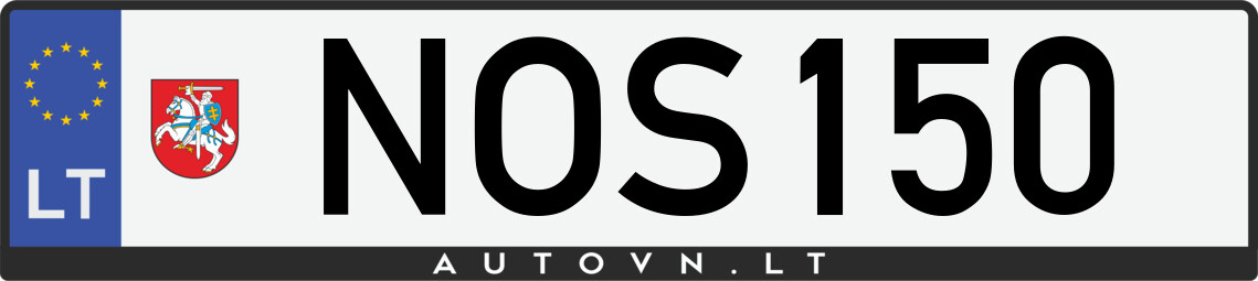 Valstybinis numeris NOS150