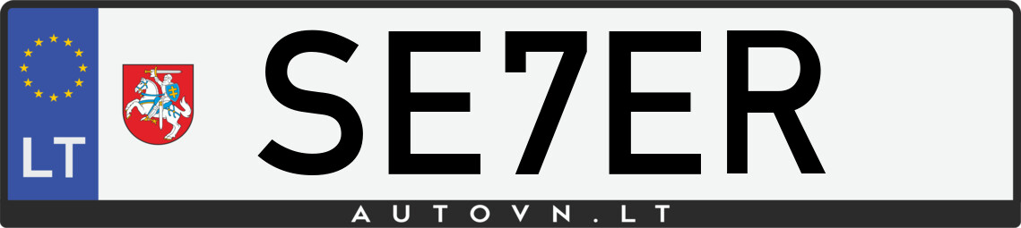 Valstybinis numeris SE7ER