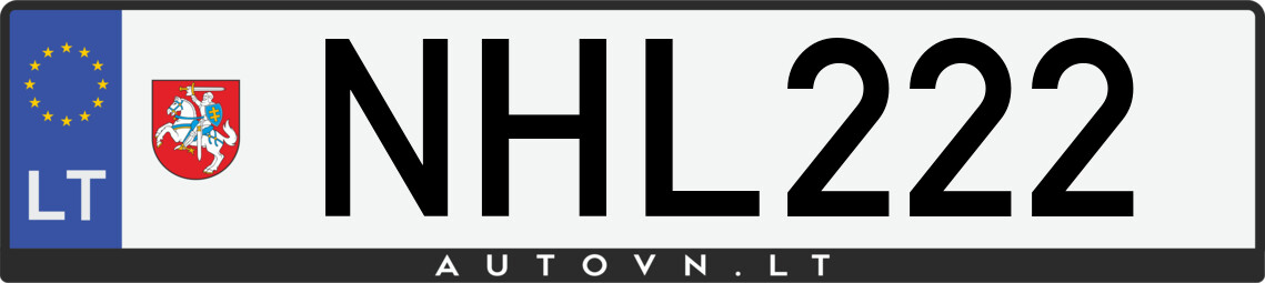 Valstybinis numeris NHL222