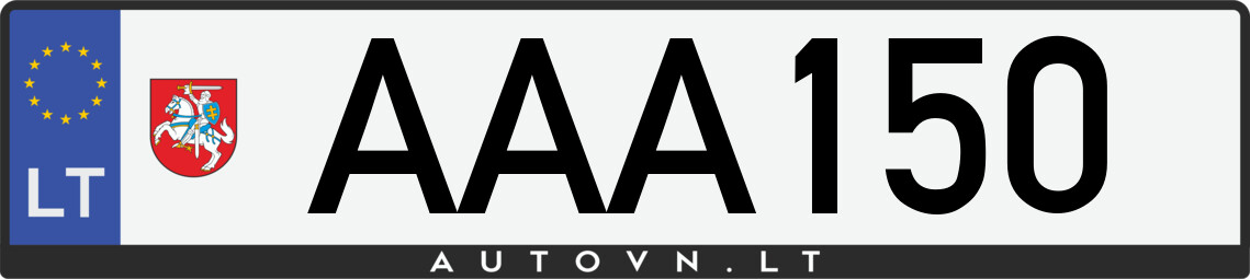 Valstybinis numeris AAA150