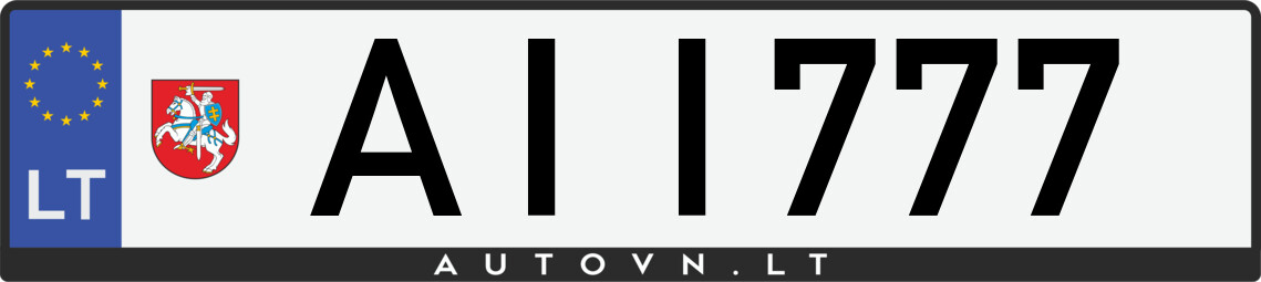 Valstybinis numeris AII777