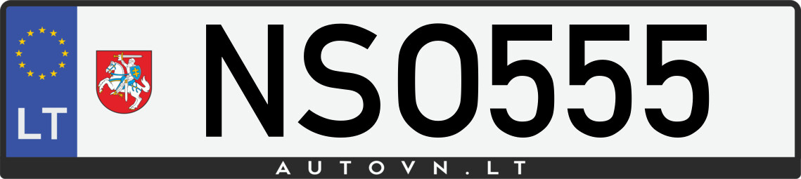 Valstybinis numeris NSO555