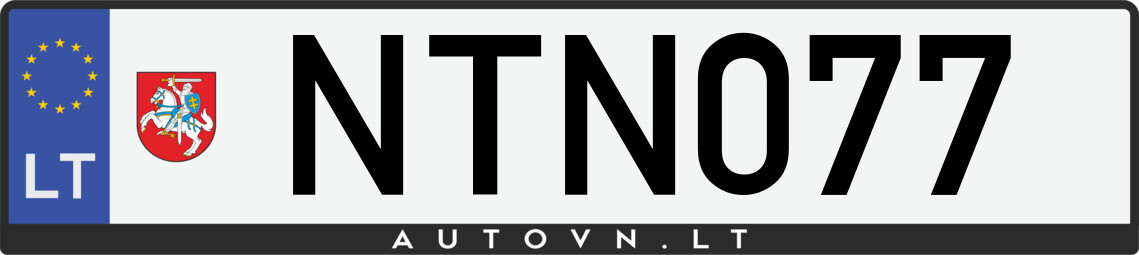 Valstybinis numeris NTN077