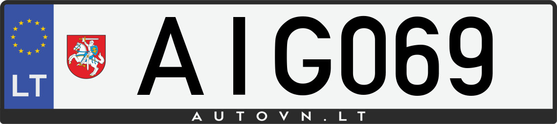 Valstybinis numeris AIG069