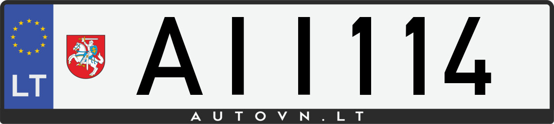 Valstybinis numeris AII114