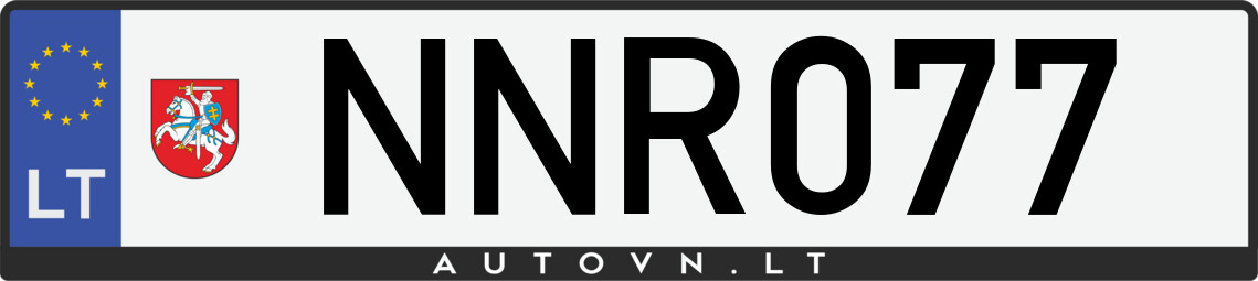 Valstybinis numeris NNR077