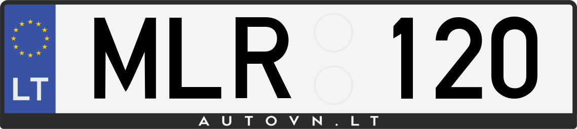 Valstybinis numeris MLR120