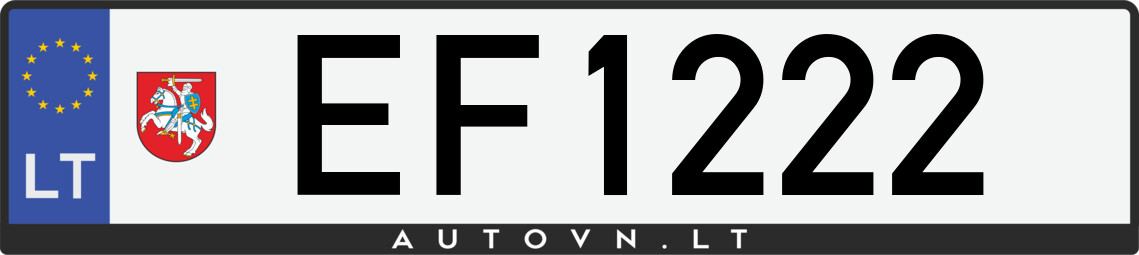 Valstybinis numeris EF1222