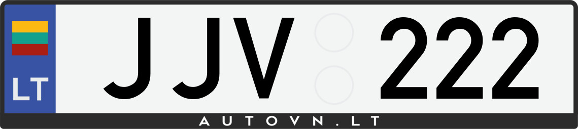 Valstybinis numeris JJV222