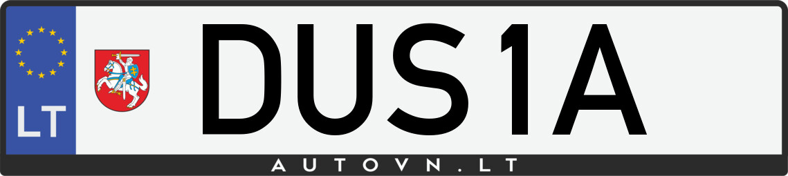 Valstybinis numeris DUS1A