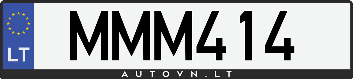 Valstybinis numeris MMM414
