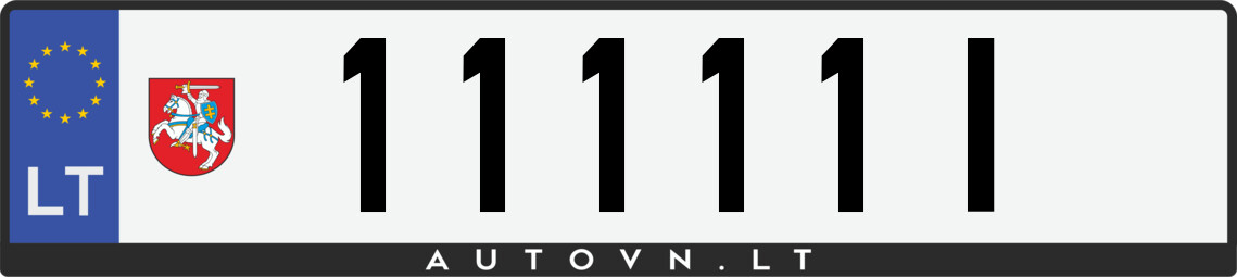 Valstybinis numeris 11111I