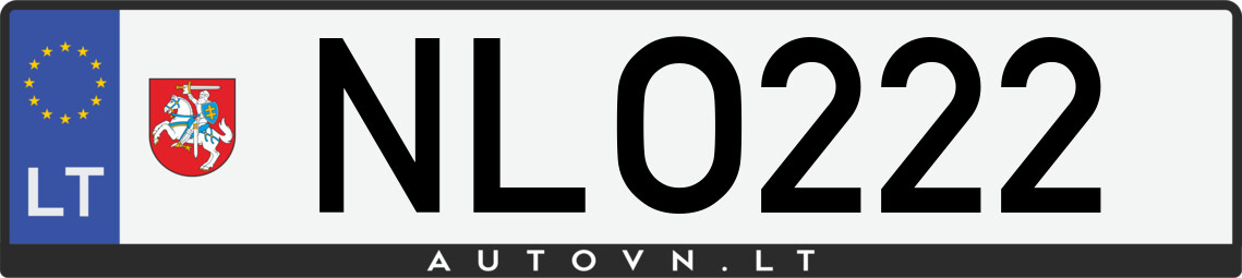 Valstybinis numeris NLO222