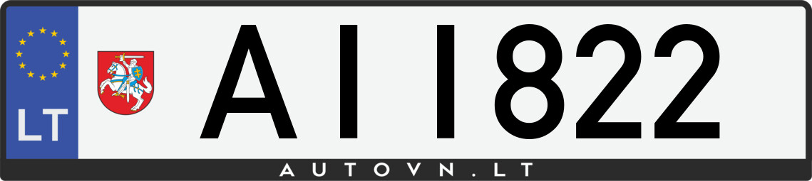 Valstybinis numeris AII822