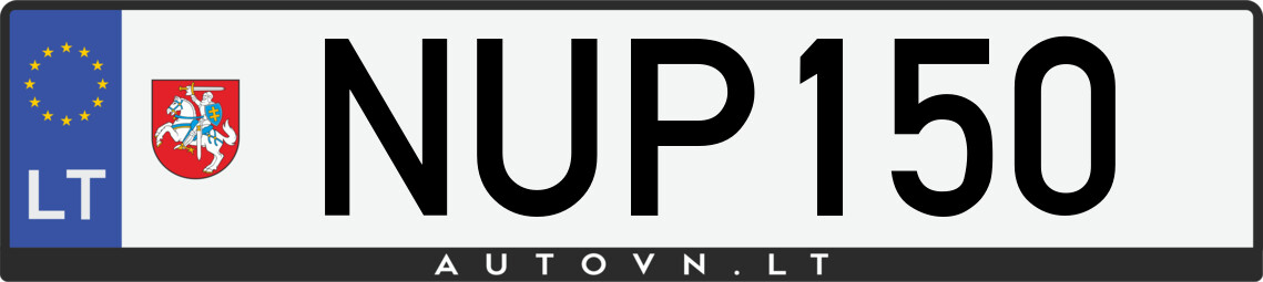 Valstybinis numeris NUP150