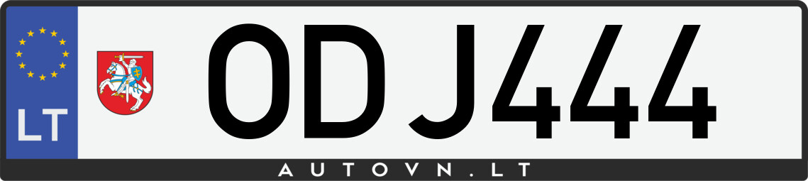 Valstybinis numeris ODJ444