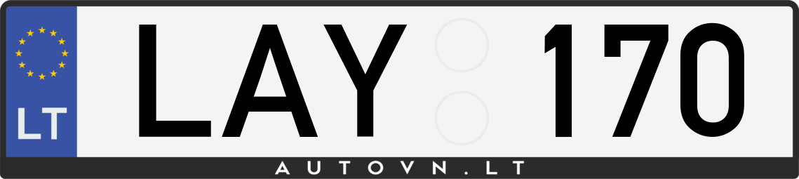 Valstybinis numeris LAY170