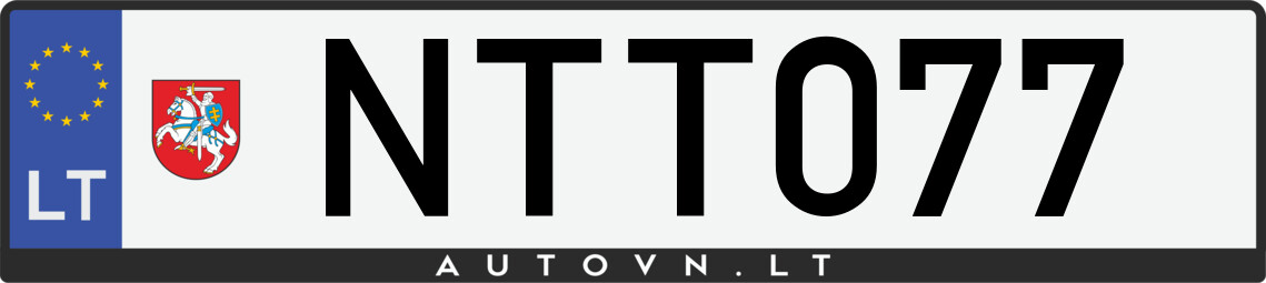 Valstybinis numeris NTT077