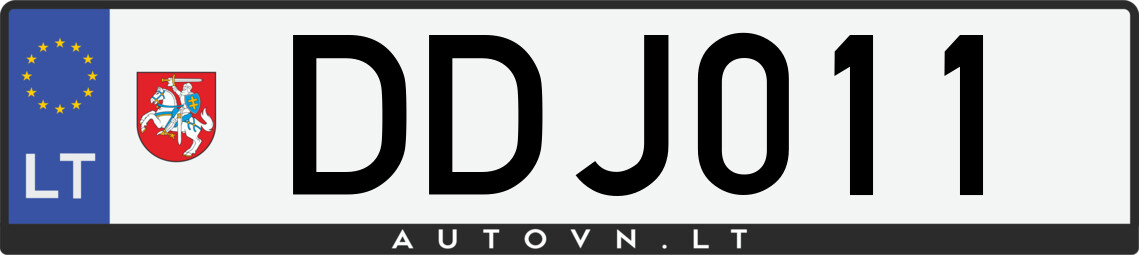 Valstybinis numeris DDJ011