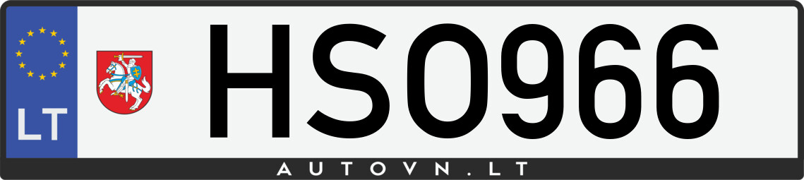 Valstybinis numeris HSO966