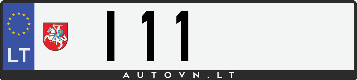 Valstybinis numeris I11