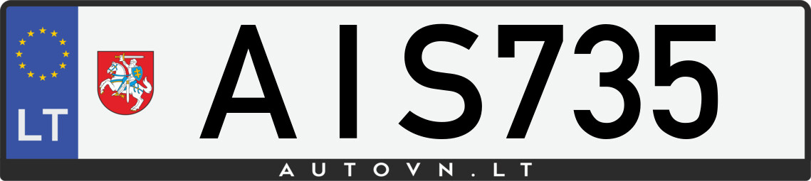 Valstybinis numeris AIS735