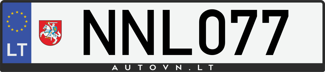 Valstybinis numeris NNL077