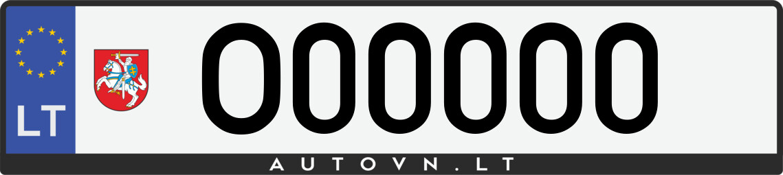 Valstybinis numeris O00000
