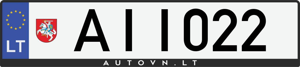 Valstybinis numeris AII022