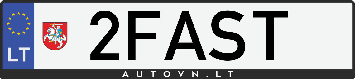 Valstybinis numeris 2FAST