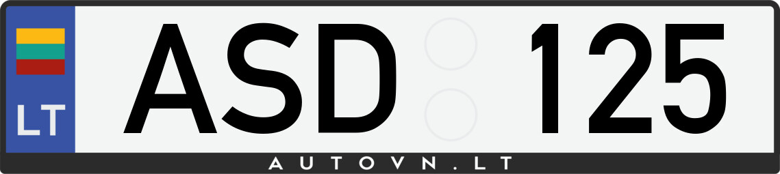 Valstybinis numeris ASD125