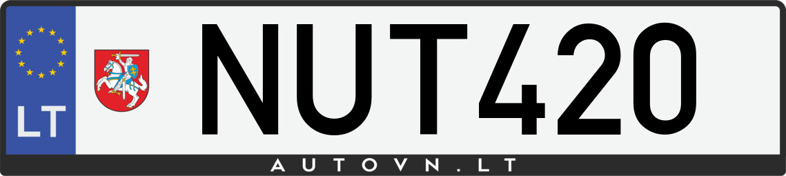 Valstybinis numeris NUT420