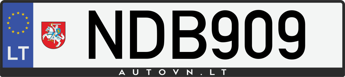 Valstybinis numeris NDB909