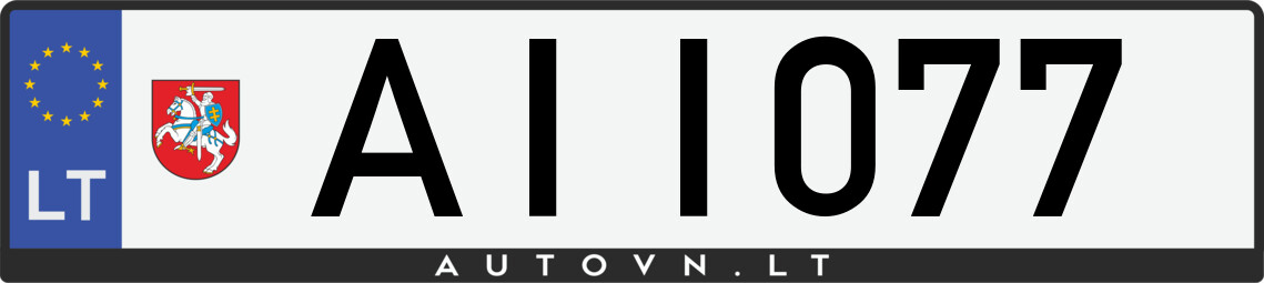 Valstybinis numeris AII077