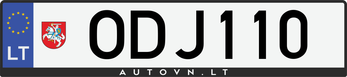 Valstybinis numeris ODJ110