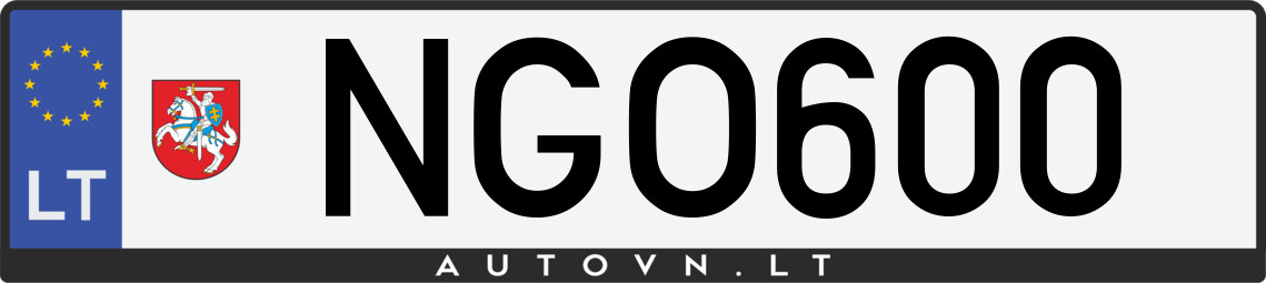 Valstybinis numeris NGO600
